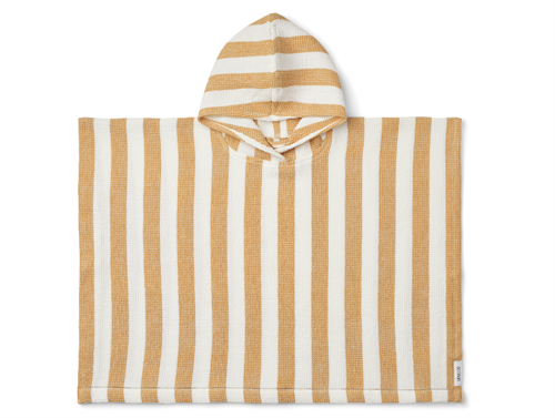 Liewood håndklæde poncho Paco stripe white yellow mellow